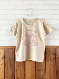 子供服 すみっコぐらし 130cm 半袖 Tシャツ ベージュ フリル 女の子⑫2