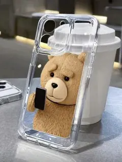 iPhone16e　iPhoneケース　透明　テッド　熊　ベア　キャラクター