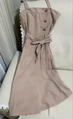 ノースリーブ ベージュ ロングワンピース　サイズ3