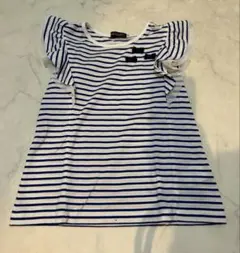 BEBEストライプ 半袖シャツ 130