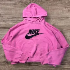 【希少】NIKE Y2K ショート丈 パーカー XXL ピンク ナイキ 完売