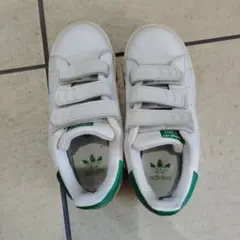 adidas Stan Smith キッズスニーカー ホワイト/グリーン18㌢