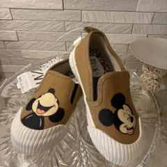 【美品★新品★未使用★】ZARA ミッキーマウス スリッポンシューズ 25