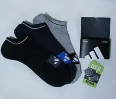 メンズadidas 3足セット 黒・紺・グレー 26～28㎝
