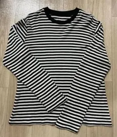 無印良品 ボーダー 白黒 ロンT 長袖 Tシャツ カットソー Mサイズ