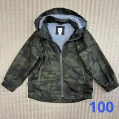 ギャップ　フード付きジャケット　ウィンドブレーカー　カモフラージュ100