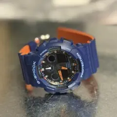 CASIO G-SHOCK GA-100L GA100L ネイビー オレンジのサムネイル