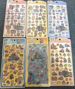 うるちゅるpopseal ブチドロップステッカー　6個セット　ディズニー