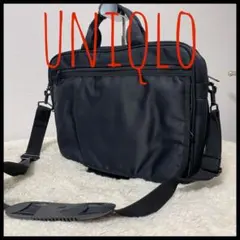 【美品】UNIQLO ユニクロ 2way ビジネスバッグ 黒 PC収納可 大容量