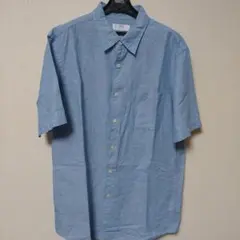 値下げ中❤UNIQLOライトブルー 半袖ボタンアップシャツ　Ｌ
