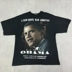 オバマ　キング牧師　ブラックカルチャー　半袖　Tシャツ　古着　ブラック　黒　XL