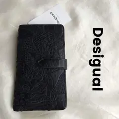 デシグアル Desigual 財布 ウォレット 黒刺繍のサムネイル