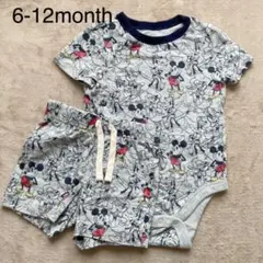 ベビーギャップ⭐︎ディズニーミッキーマウスロンパース×パンツセット　6-12M