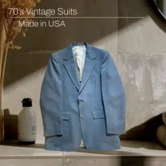 70's Sears Vintage Suit 水色 アメリカ製
