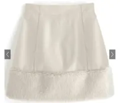 GRL インパン裏地付きファー切替ミニスカート[gn171]