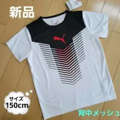 【新品】150cm　PUMA DRY CELL サッカーシャツ 白/黒/赤