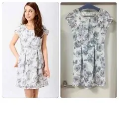 ミッシュマッシュ メッシュ花柄タイトワンピース