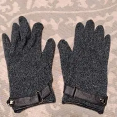 LANVIN ランバン 冬　手袋　グローブ　メンズ　ユニセックス　ダークグレー
