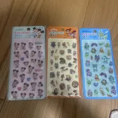 ぷくぷくシール　3種セット　ミッキー　ズートピア　ピクサー　モンスターズインク