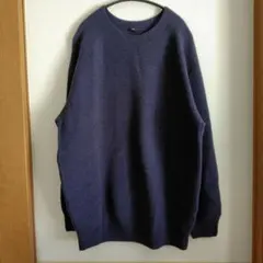 UNIQLO3Dクルーネックセーター ネイビー　紺