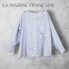 【LA MIRINE FRANCAISE】　バックリボン　ストライプシャツ　綿のサムネイル