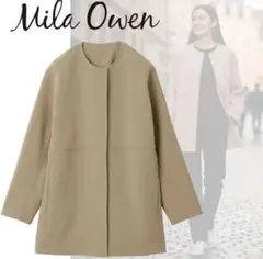 Mila Owen❤︎ミドル丈ノーカラーコクーンジャケット
