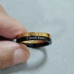 未使用 カルバンクライン Calvin Kleinリング ブラック22号のサムネイル