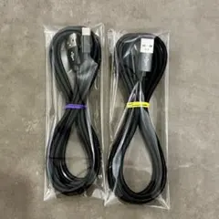 ▼【2本】《2m黒》高耐久ナイロン編み Type-C充電ケーブル　充電器　タイプ