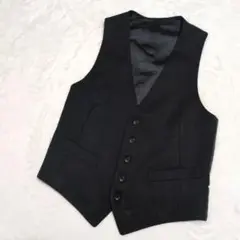 礼服 ベスト ジレ 日本製 毛100% ブラックフォーマル スーツ ビジネス