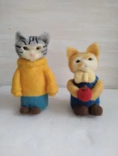 羊毛フェルト 恵比寿様と猫。 - メルカリ