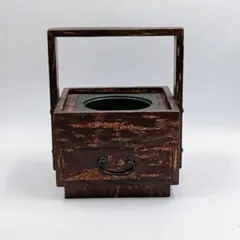 秋田 角館 桜皮細工 置き型灰皿 手提げ煙草盆 唐木 江戸時代遊山煙草盆