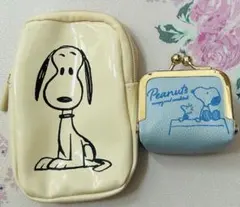 【美品】スヌーピー ★ポーチとがま口コインケース　セット