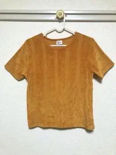 イエロー　起毛 Tシャツ