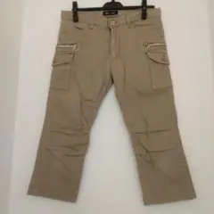 ベージュ カーゴショートパンツ サイドポケット付き