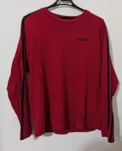 adidas ロンT Mサイズ　赤