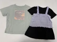 Tシャツ　2枚セット　ビスチェ　130 女の子　GU Cammy Amie