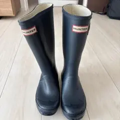 HUNTER キッズ 濃紺　長靴　レインシューズ21cm 21.5cm