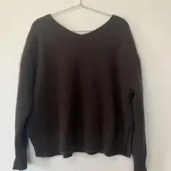 グリーンレーベルリラクシング　モヘアニット2way ブラウンAライン重ね着カバー