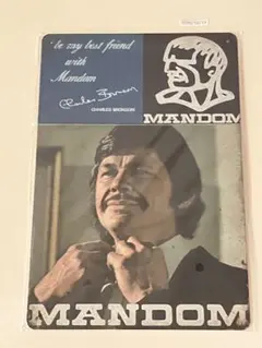 MANDOM チャールズ・ブロンソン ブリキ看板 昭和レトロ