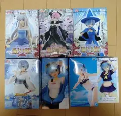Re:ゼロ ・プライズフィギュアセット・ラム レム エミリア 7体セット