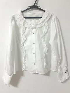 French Girly Collection コットンレースフリルブラウスのサムネイル