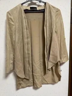 スコットクラブ系列　ベージュ　七分袖　異素材