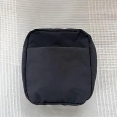 無印良品　リンクルナイロン　　大きく開くスクエアポーチ