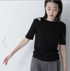 【試着のみタグ付】ナチュラルビューティーベーシック レイヤードデザインカットソーのサムネイル