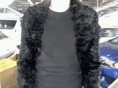 黒　ファー　ショートコート