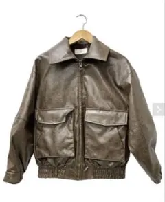 【美品】SLY FAUX LEATHER ZIP UP BZ レザーブルゾンのサムネイル