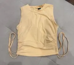 SHEIN レディース タンクトップ ノースリーブ イエロー XS