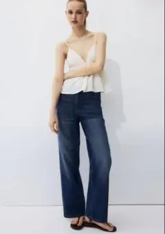 H&M ストレートデニム インディゴブルー (38)のサムネイル