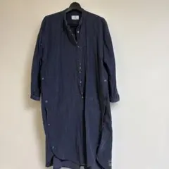 ◆週末限定◆ネイビー 長袖 シャツワンピース