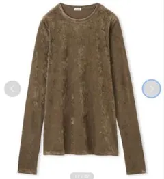 新品未使用タグ付　ミラオーウェン　ベロアロンT モカ